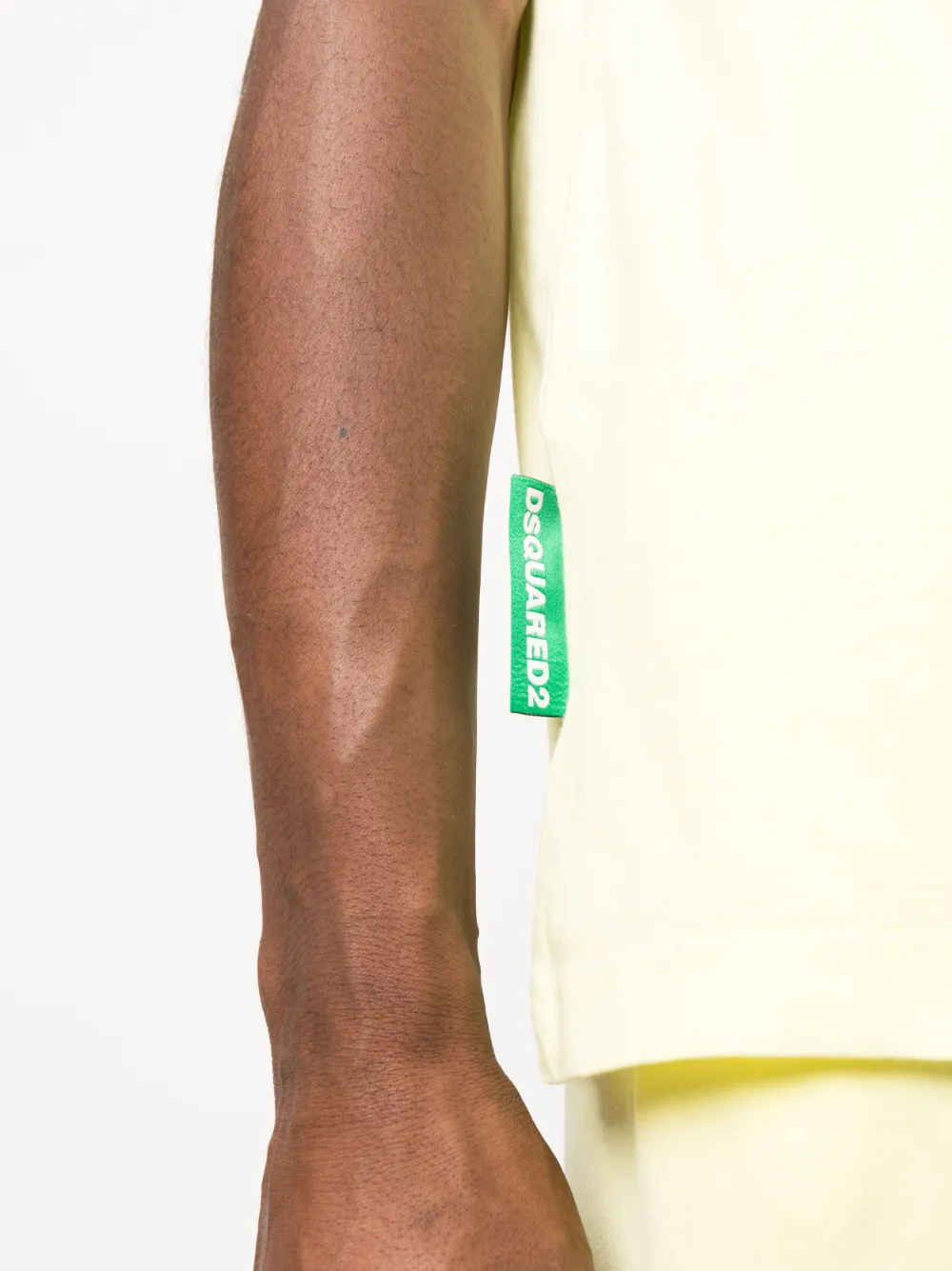 Dsquared2 Logo-print Round-neck T-shirt In Yellow