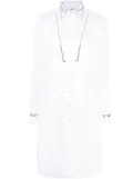 Wales Bonner laser-cut shirt dress - White