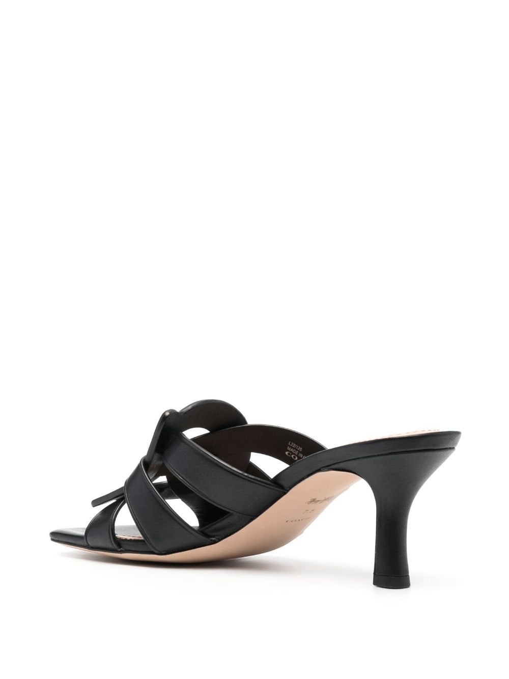 Shop Coach Tillie Leather Sandals In Schwarz