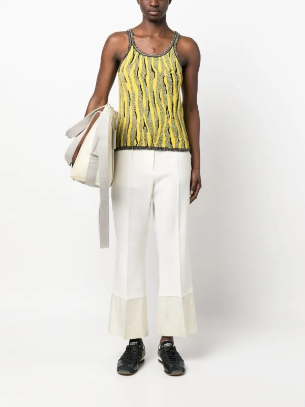 パンツ wales bonner harmony trousers Wales Bonner Harmony straight-leg Wool Trousers | White