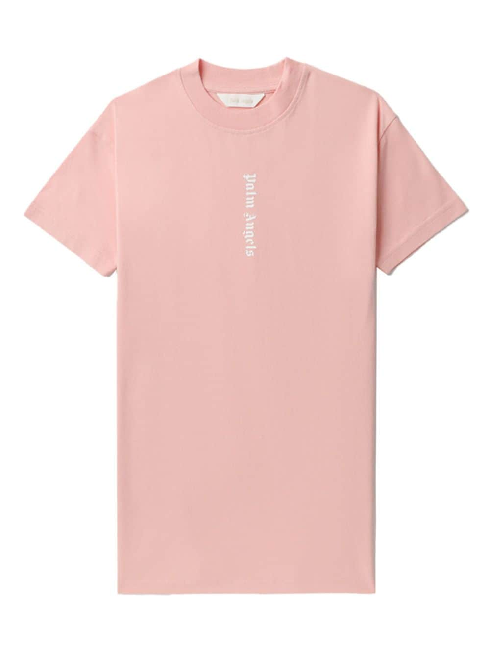 Palm Angels Kids' Logo-print Cotton T-shirt In Pink