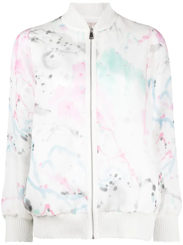SHIATZY CHEN プリント シルクジャケット | ホワイト | FARFETCH JP