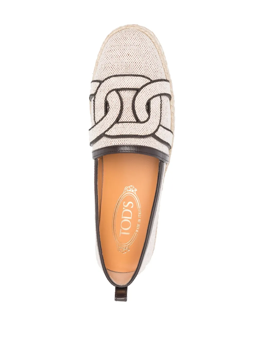 Tod's Kate Piped-trimming Espadrilles In Nude