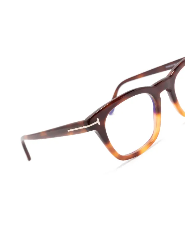 TOM FORD Eyewear gradient effect Tortoiseshell Glasses Farfetch