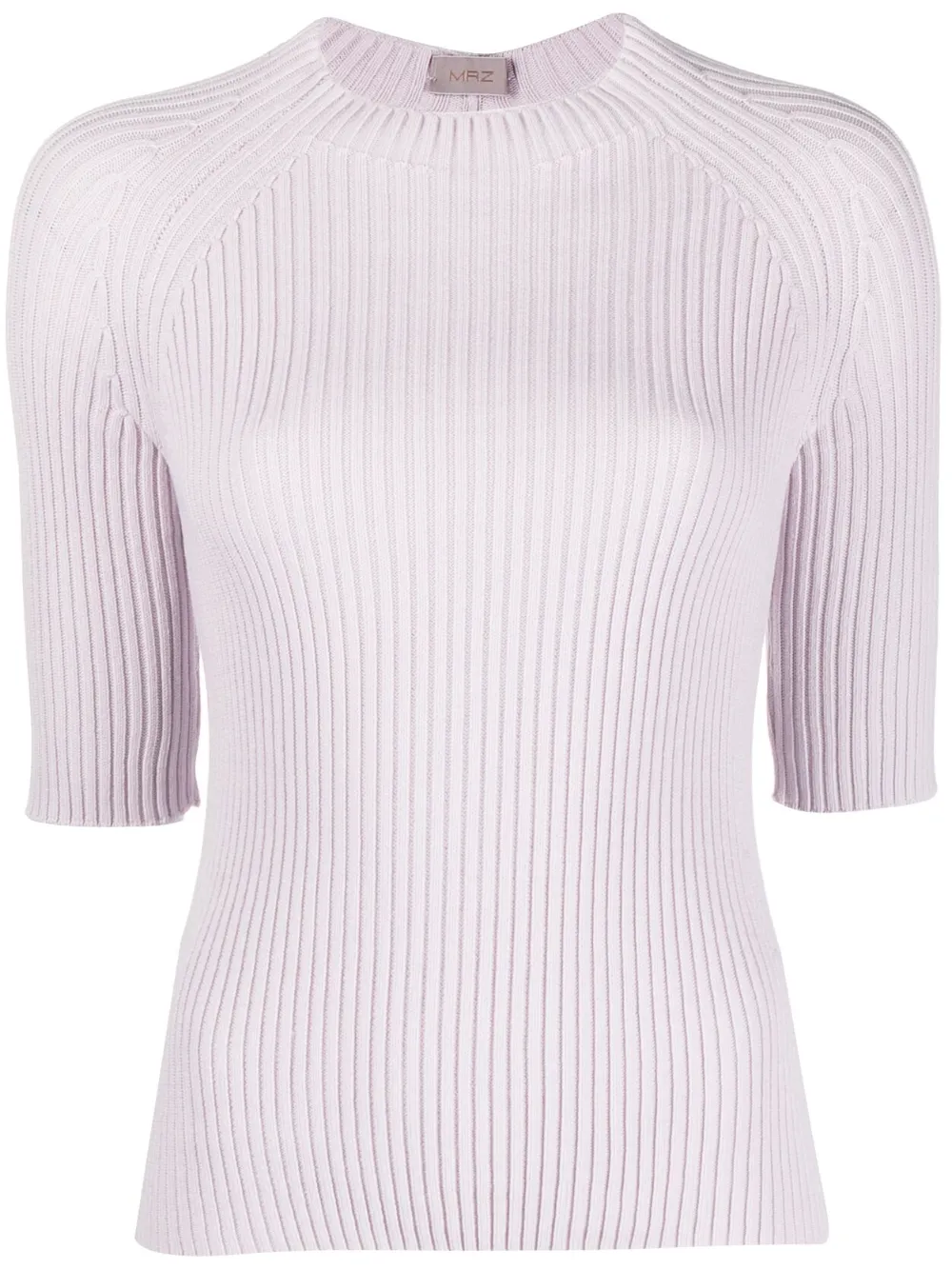 MRZ open-back ribbed knit top
