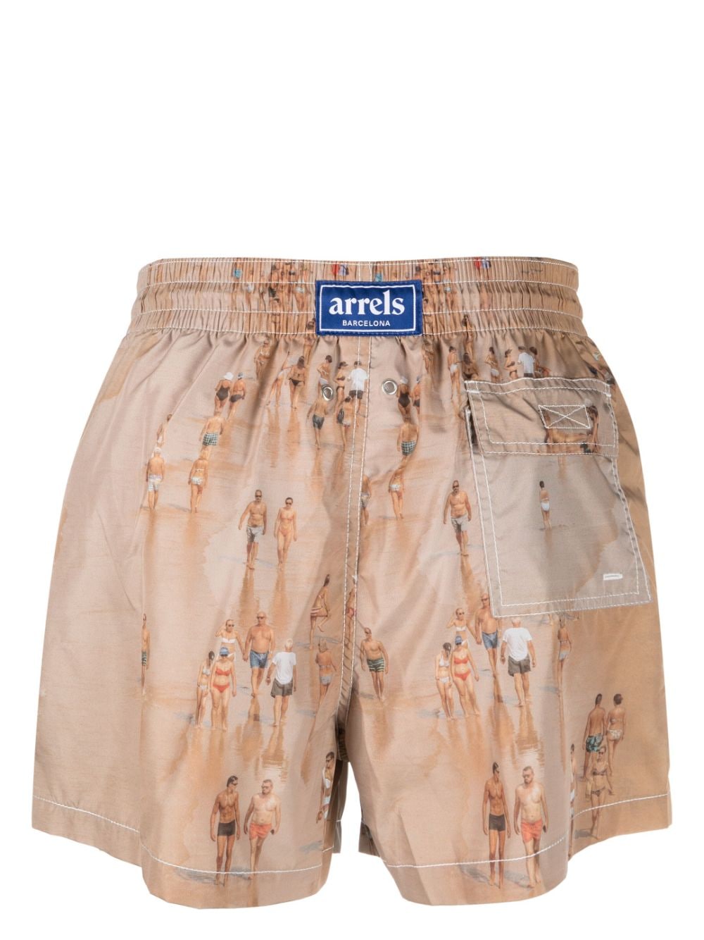 Shop Arrels Barcelona X Yosigo Playa Swim Shorts In Brown