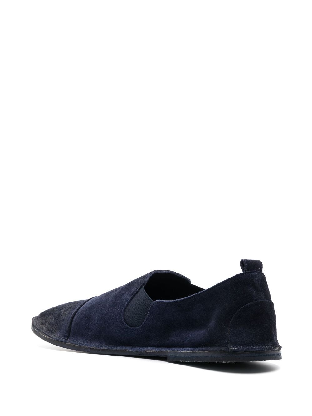 Shop Marsèll Elasticated Side Panels Suede Loafers In Blue
