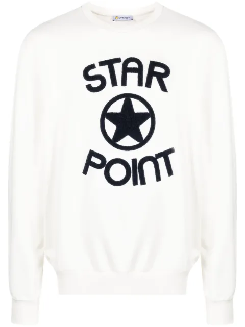 Star Point logo-detail cotton jumper