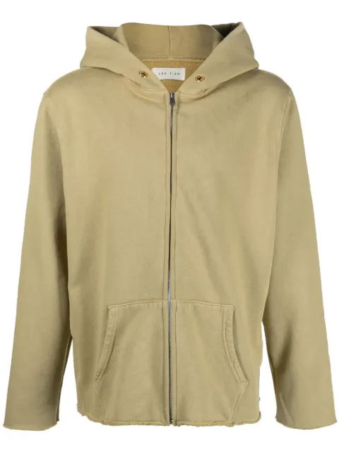 front zip-fastening hoodie