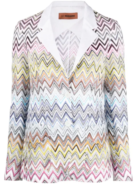 Missoni blazer con motivo en zigzag y botones