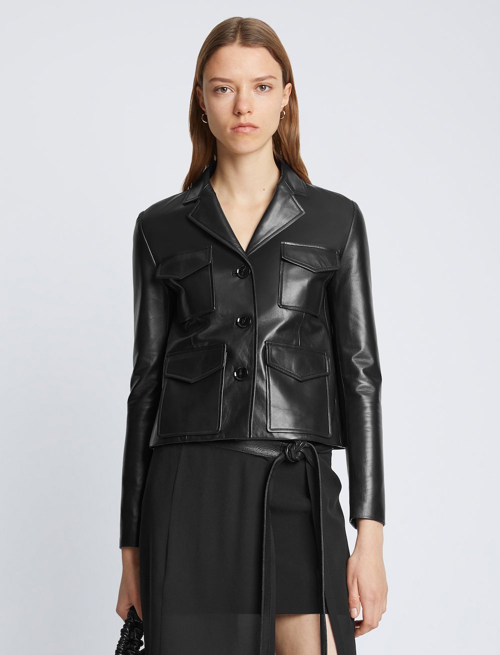 Glossy Leather Jacket