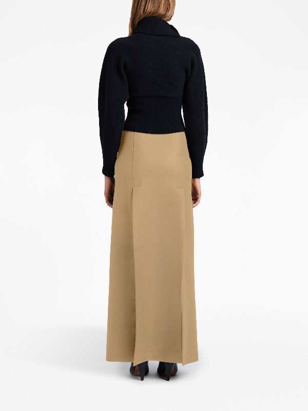 Long wool hotsell blend skirt