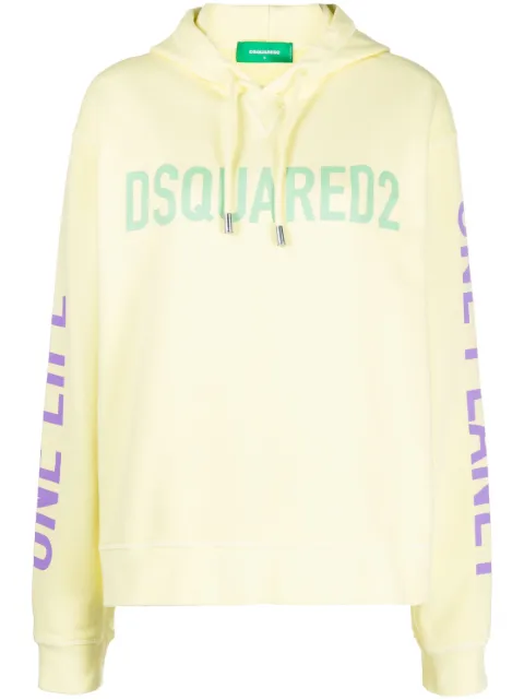 Dsquared2 logo-print cotton hoodie