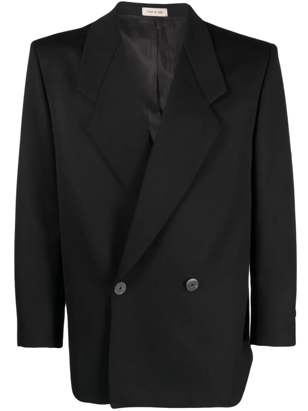 double-breasted virgin wool blazer