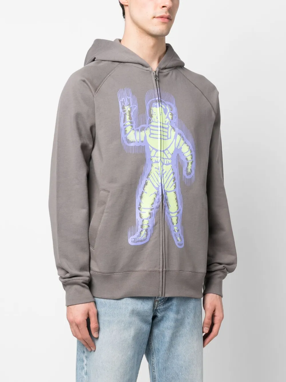 Billionaire Boys Club Standing Astro Hooded Cotton Sweatshirt In Grey