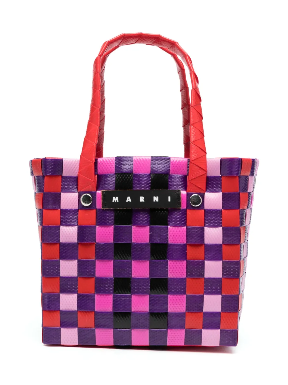 Marni Kids Mini Market Interwoven Basket Bag - Farfetch