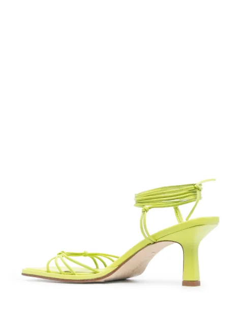 Aeyde lace-up 75mm leather sandals ASTS65TB007 - 2