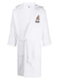 Moschino teddy bear-patch bathrobe - White