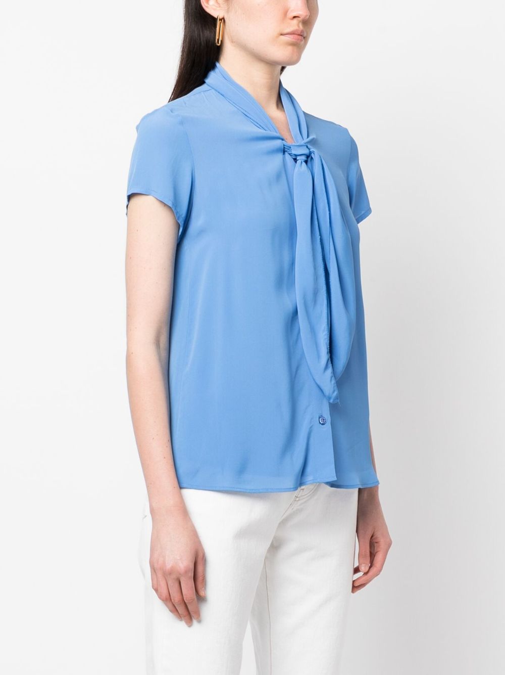 Emporio Armani tie-neck short-sleeve shirt Women