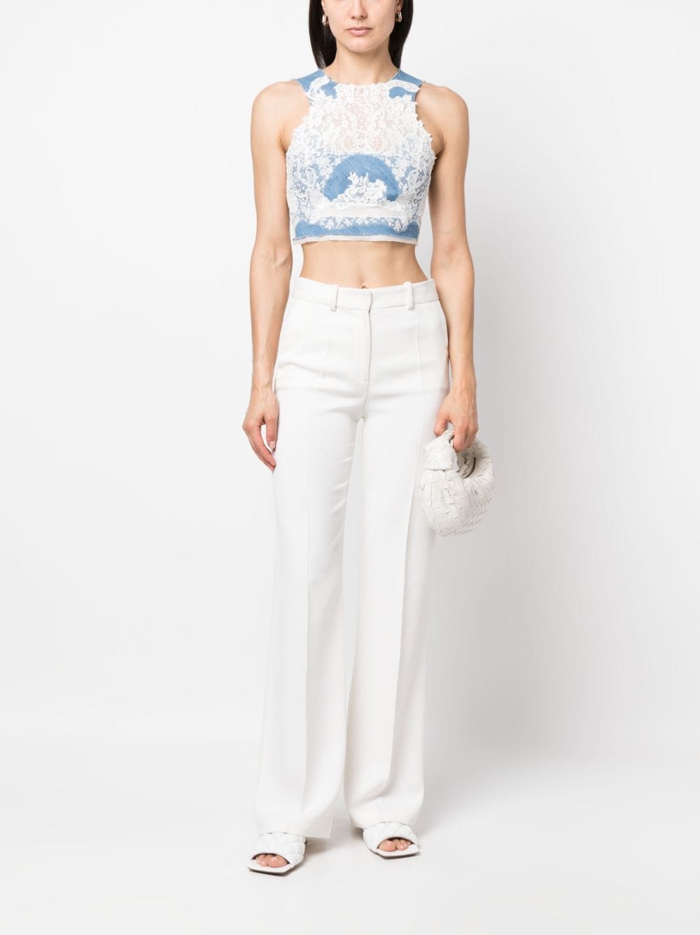 Ermanno Scervino Cropped top - Blauw