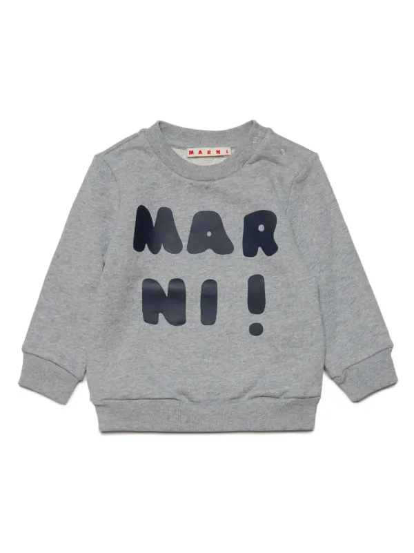 新品・未使用】MARNI KIDS ロゴスウェットシャツ ネイビー14Y | www