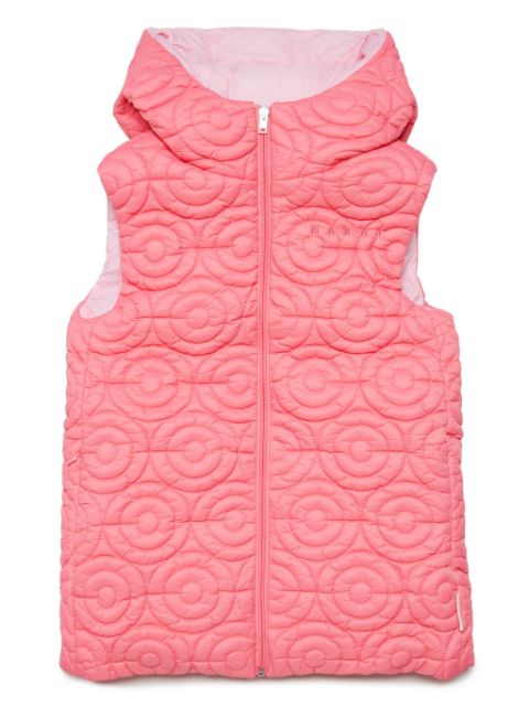 Marni Kids matelassé-effect hooded gillet