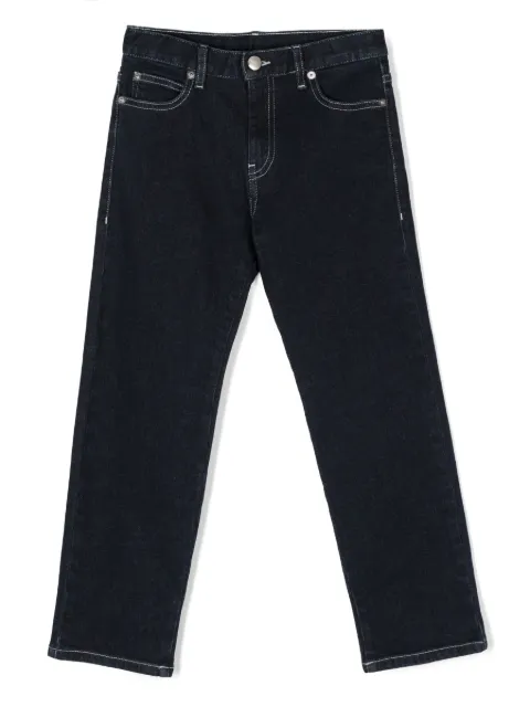 Marni Kids logo-patch straight jeans