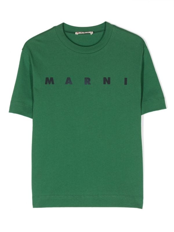 Marni Kids logo-print crew-neck T-shirt - Farfetch