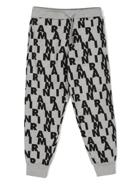 Marni Kids logo-print cotton track pants
