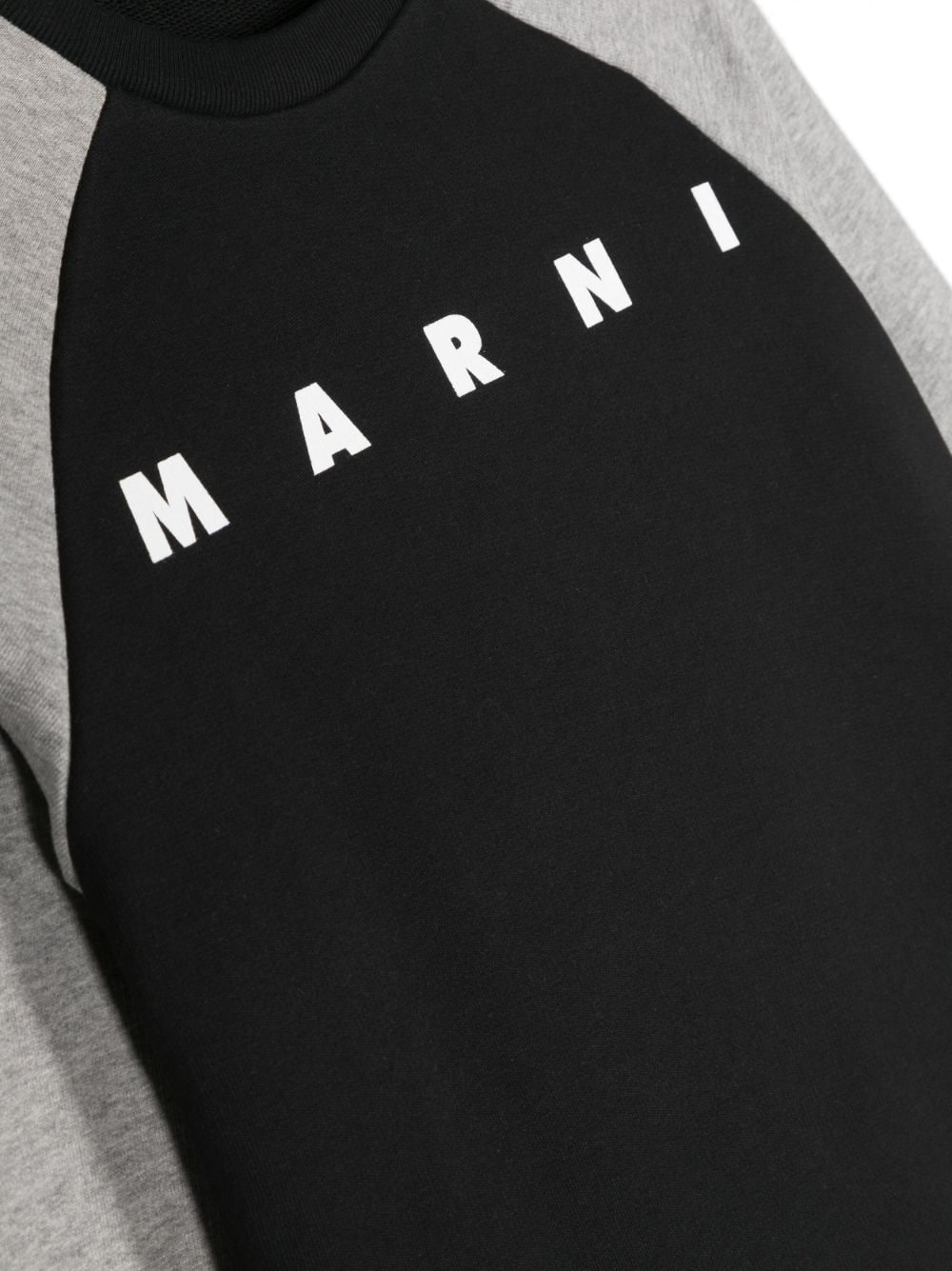 Shop Marni Colour-block Cotton Sweatshirt In Black