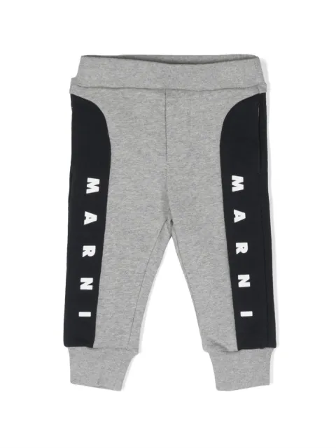 Marni Kids logo-print cotton track pants