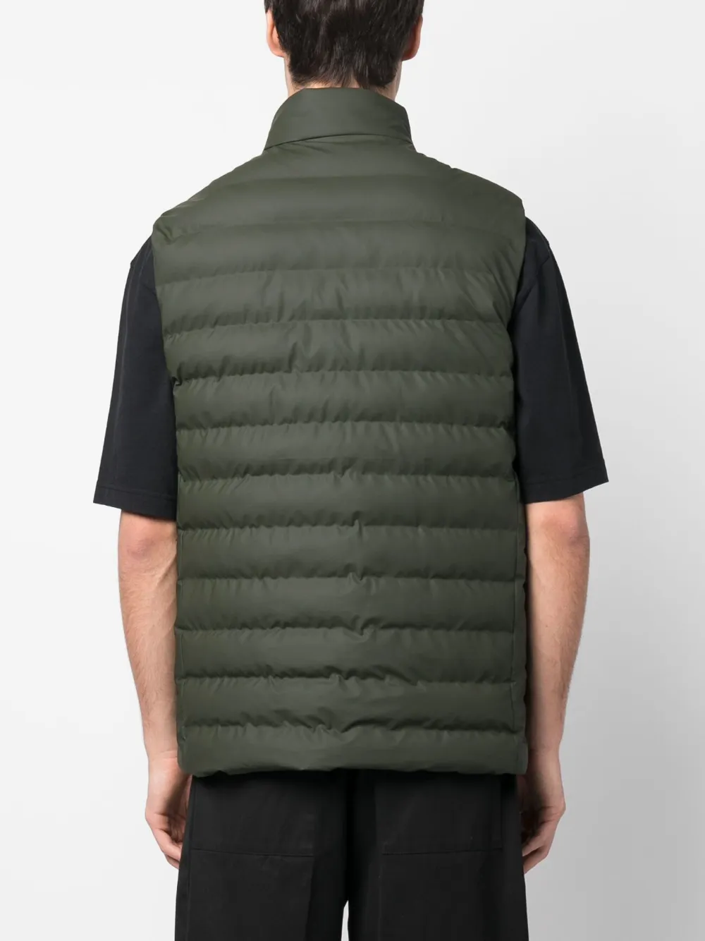 Rains Padded Sleeveless Puffer Gilet In Grün