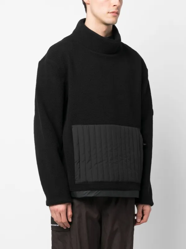 Rains high neck Fleece Jumper Black FARFETCH JO