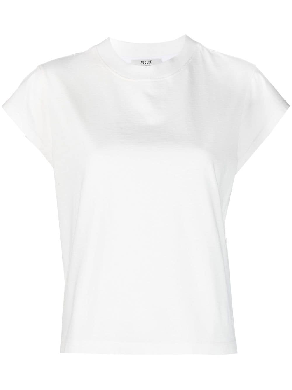 Agolde Crew Neck Short-sleeve T-shirt In White