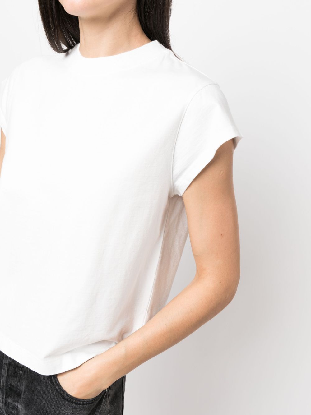 Shop Agolde Crew Neck Short-sleeve T-shirt In White