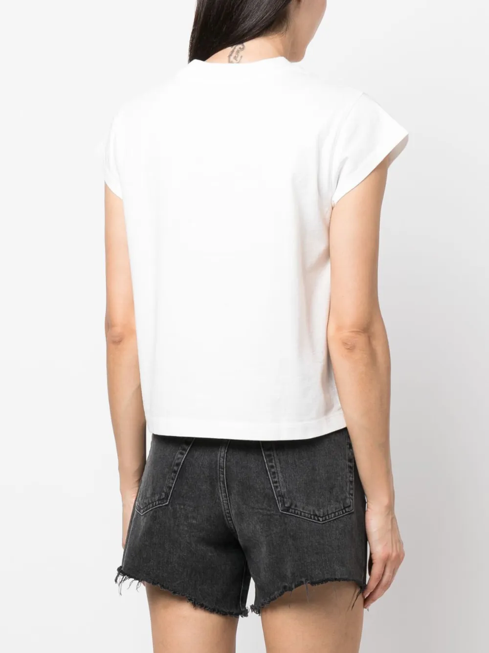 Shop Agolde Crew Neck Short-sleeve T-shirt In White