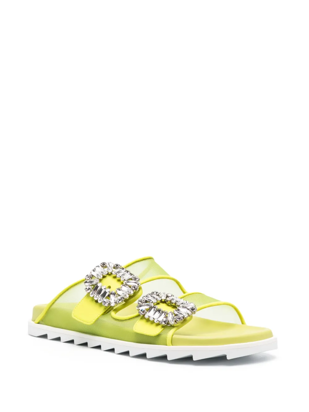 Roger Vivier crystal-embellished double-buckle slides | Image 2