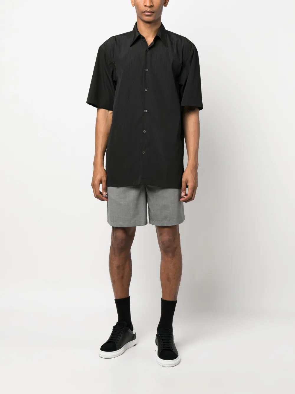 Low Brand Shorts met elastische tailleband - Grijs
