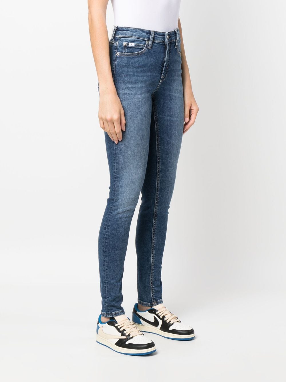 Shop Calvin Klein Jeans Est.1978 Mid-rise Skinny Jeans In Blau