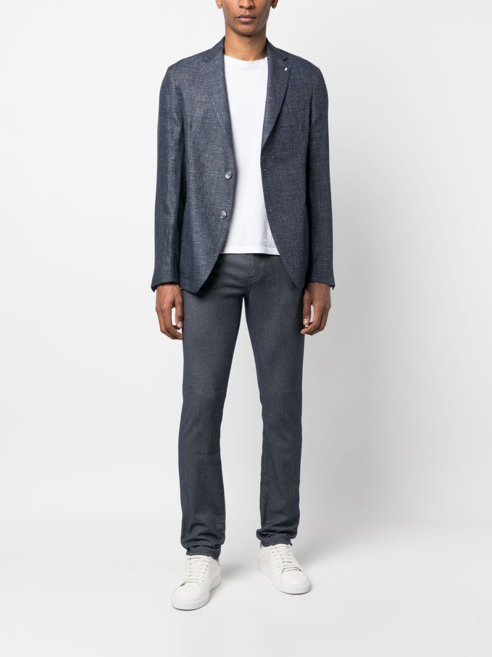 BOSS Blazer met enkele rij knopen - Blauw