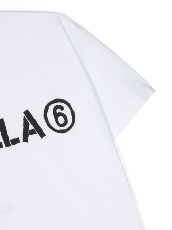 MM6 Maison Margiela Kids Logo Print short-sleeve T-shirt - Farfetch