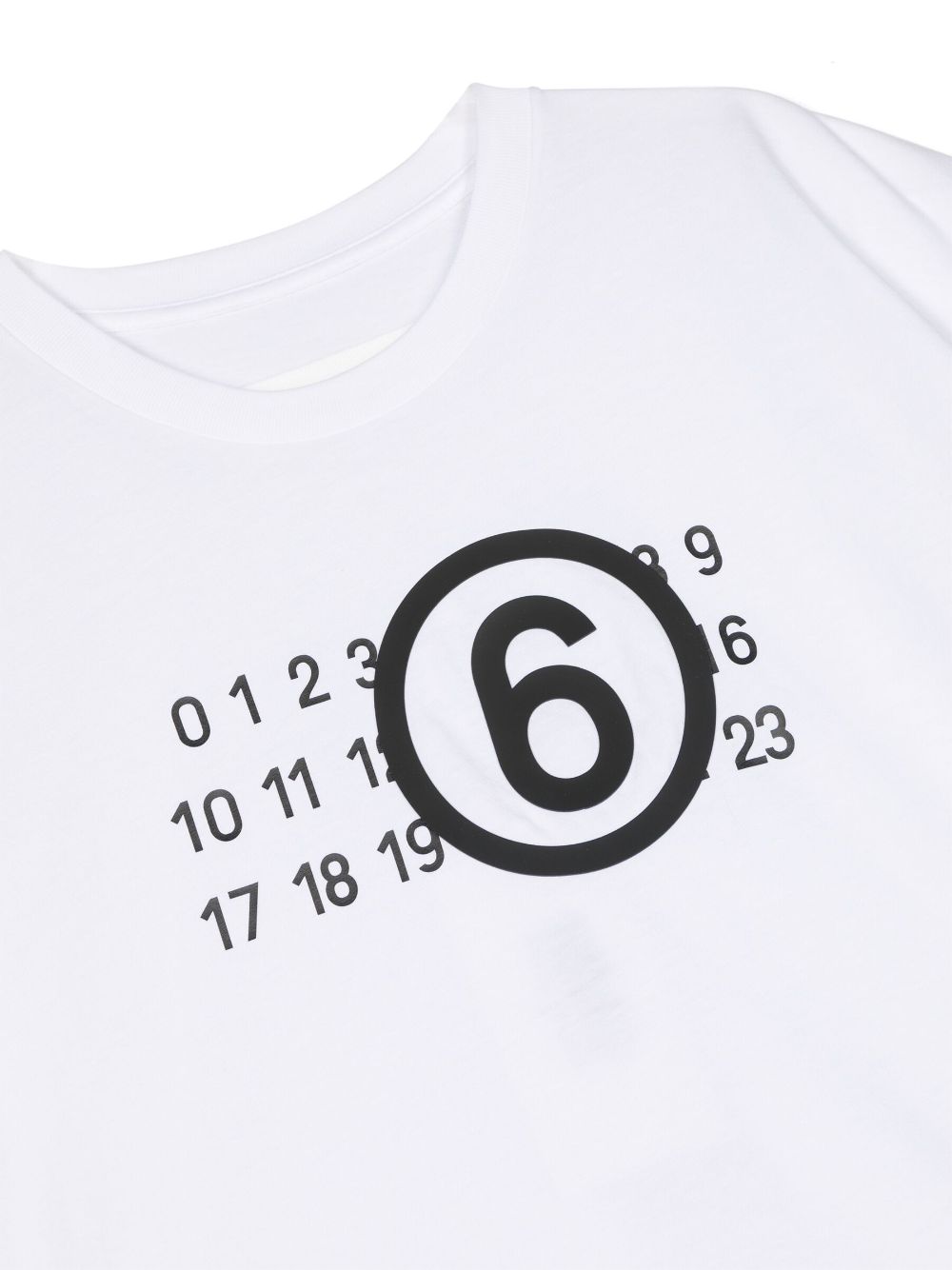 Shop Mm6 Maison Margiela Numbers-motif Cotton T-shirt In White