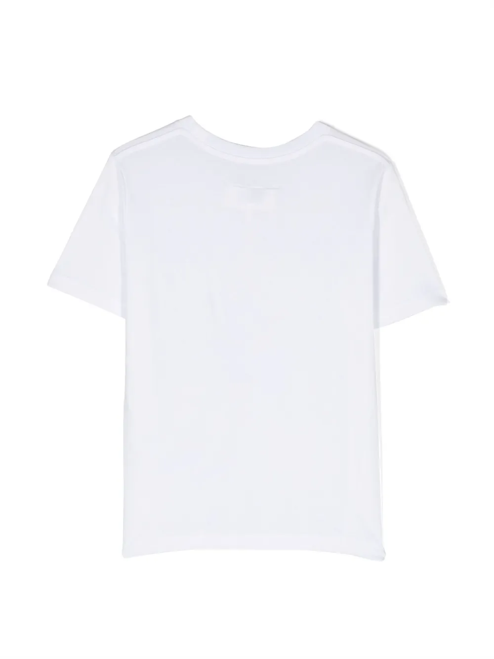 MM6 Maison Margiela Kids T-shirt verfraaid met stras - Wit