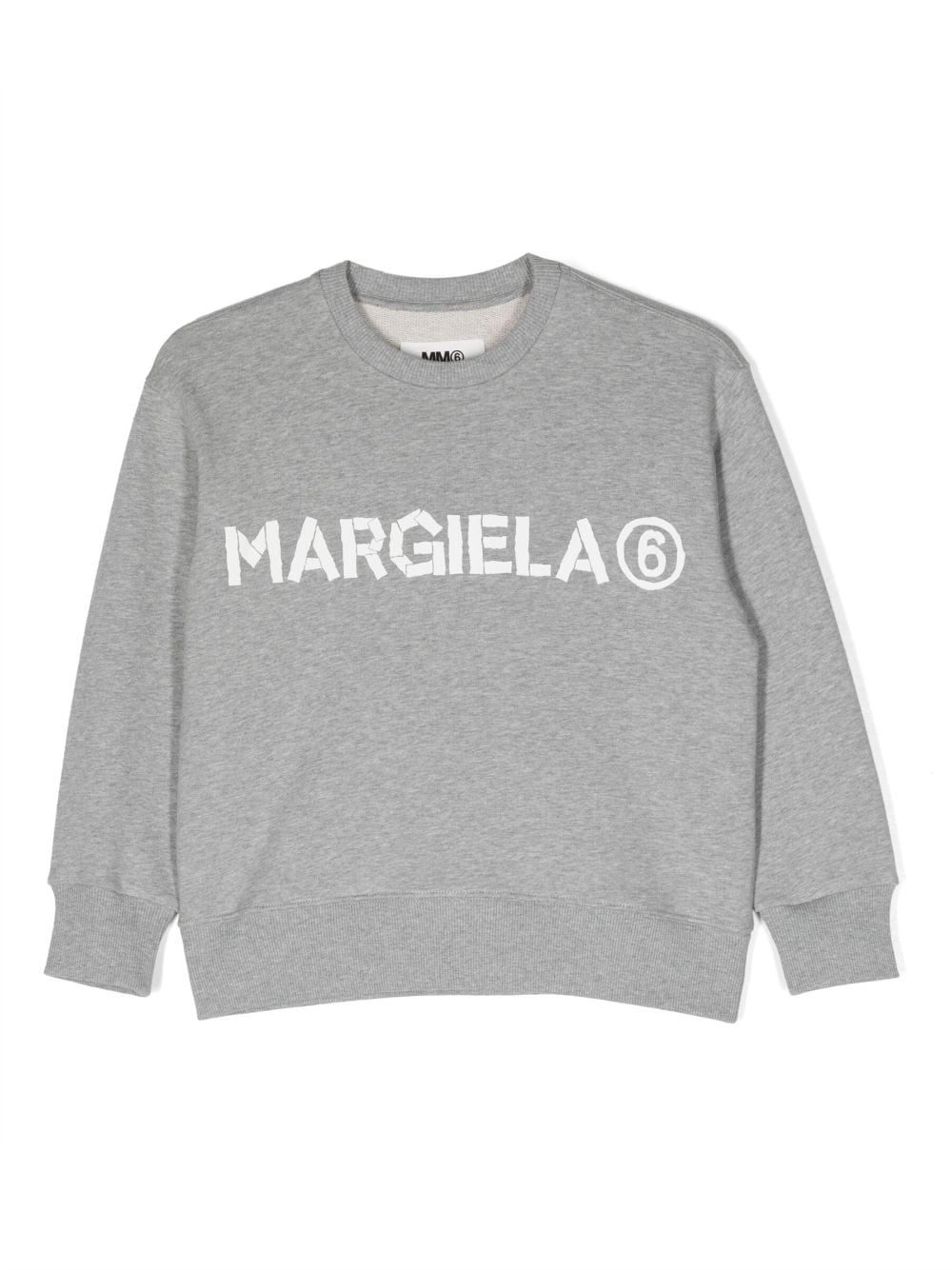 MM6 MAISON MARGIELA LOGO-PRINT MÉLANGE SWEATSHIRT