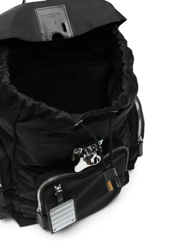 FPM Milano Medium Butterfly buckle-fastening Backpack | Black