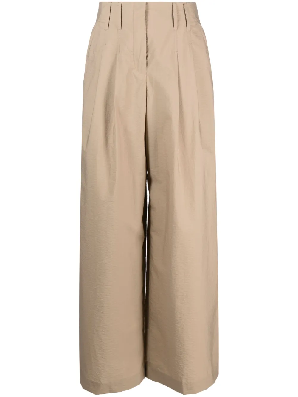 Pre-owned Brunello Cucinelli Wide-leg Palazzo Trousers In Neutrals