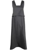 Toogood layered-detail draped cotton dress - Grey