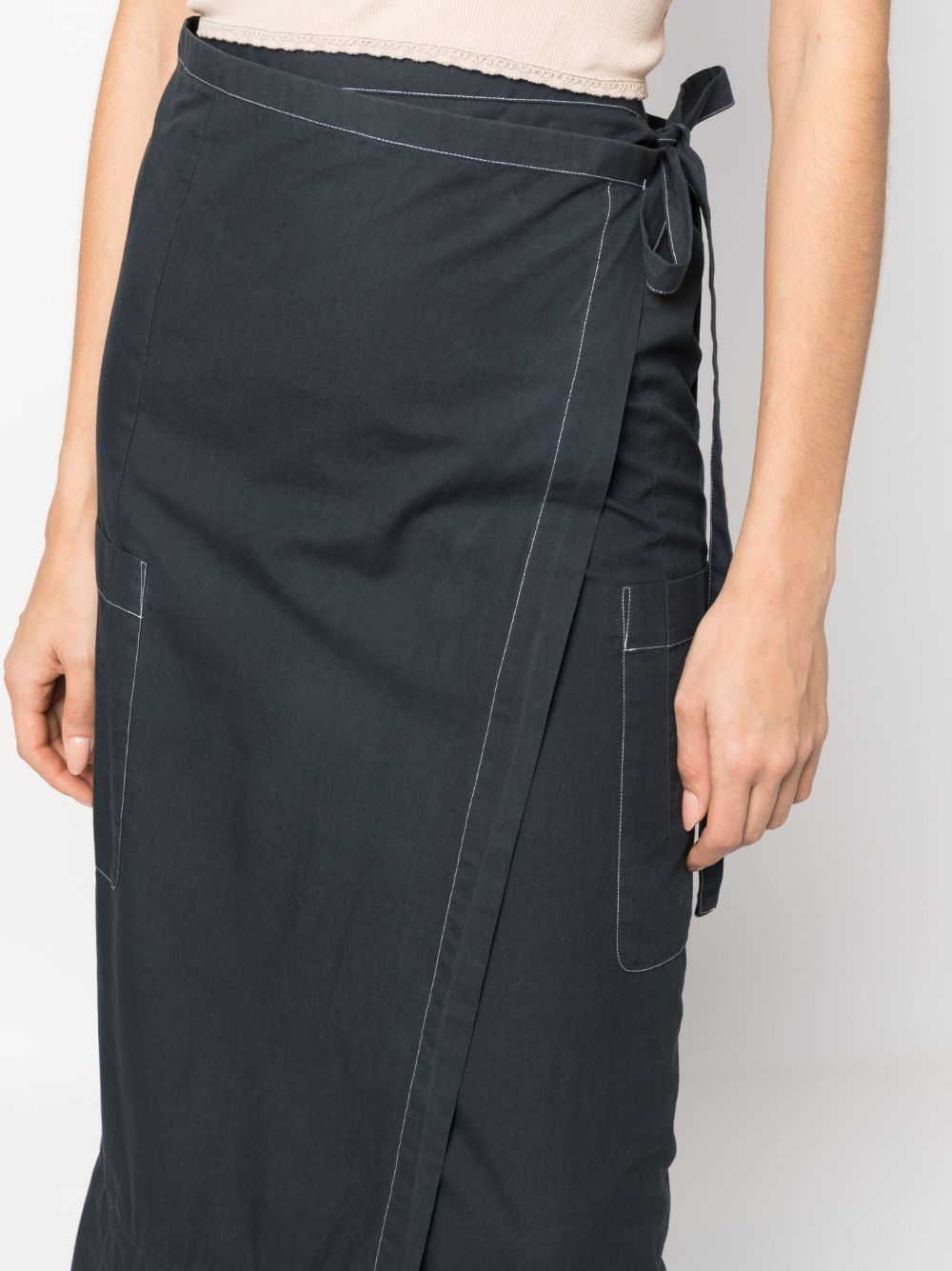 Comme Des Garcons 2000s high-waisted wrap midi skirt Women