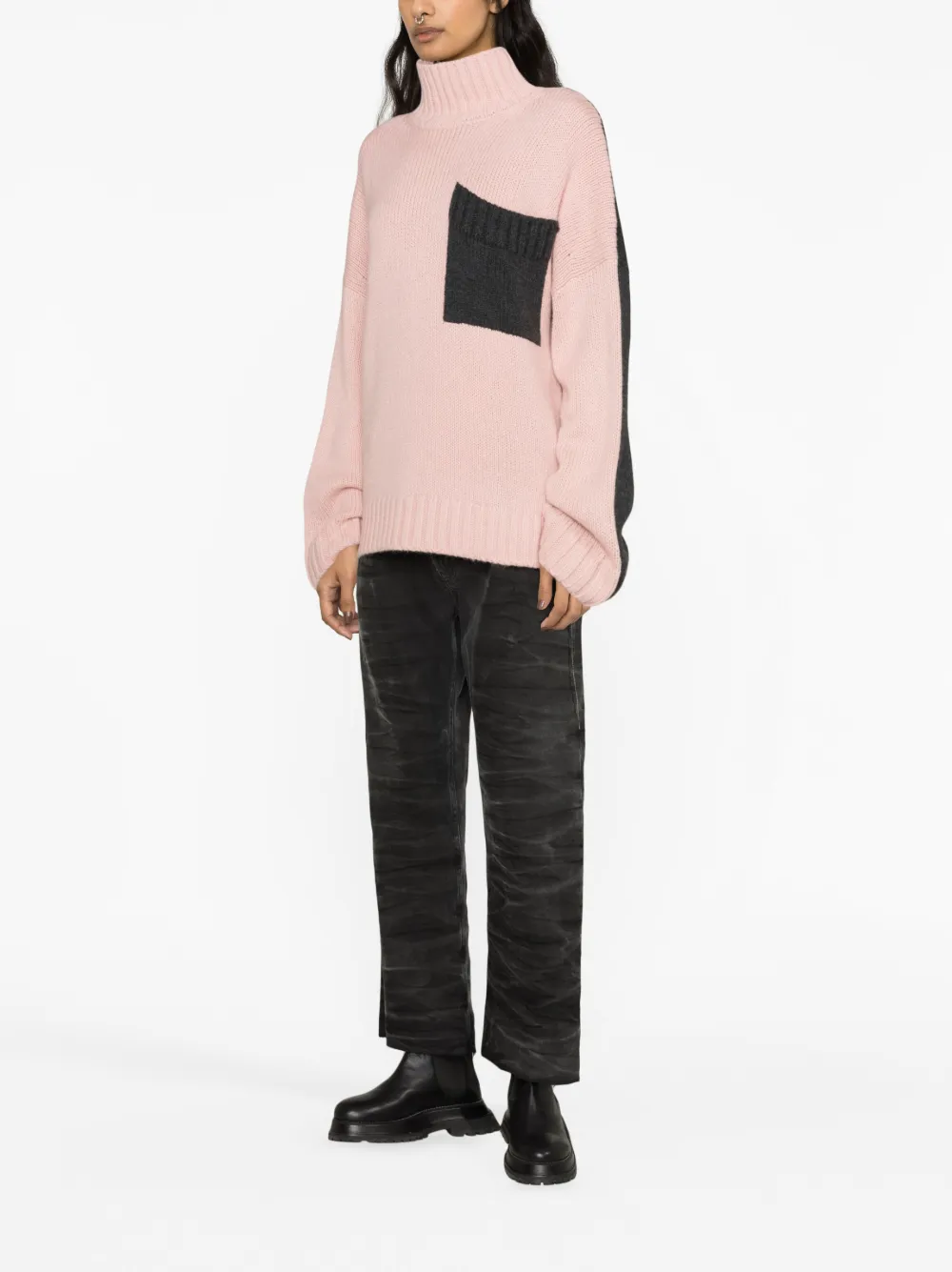 JW Anderson Tweekleurige coltrui - Roze