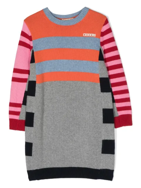 Marni Kids colour-block knitted dress